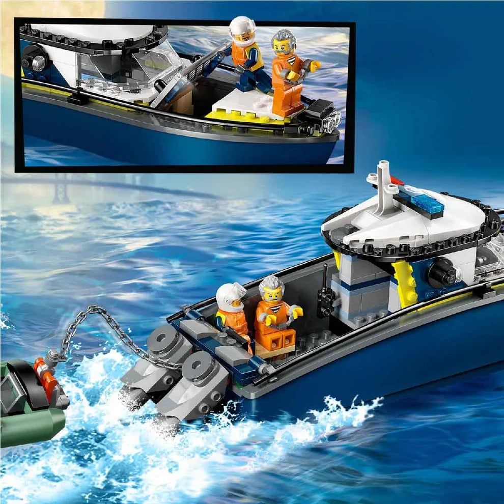 Lego City Đồ Chơi Lắp Ráp Tàu Cảnh Sát Truy Bắt Tội Phạm 60456