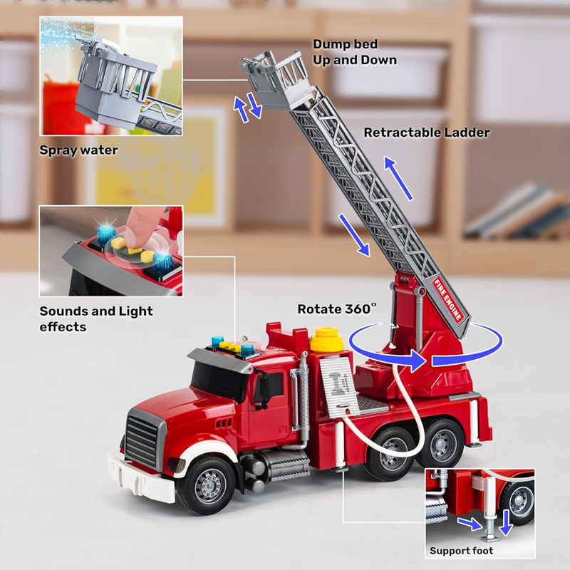 Vecto - Đồ Chơi Mô Hình Xe Cứu Hỏa Có Đèn Và Âm Thanh VT58P-2