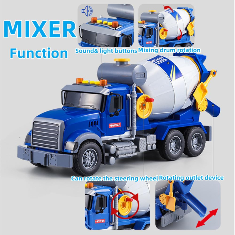 Vecto - Đồ Chơi Xe Trộn Xi Măng Có Đèn Và Âm Thanh VT52P-2