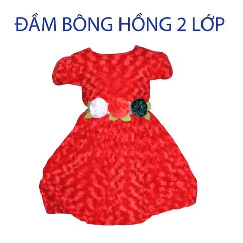 Đồ Nhung Đầm Bông Hồng 2 Lớp Số 2