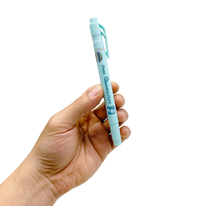 Pentel - SLW11P-SE-Bút Nhớ Dòng 2 Đầu Pastel- Xanh Da Trời
