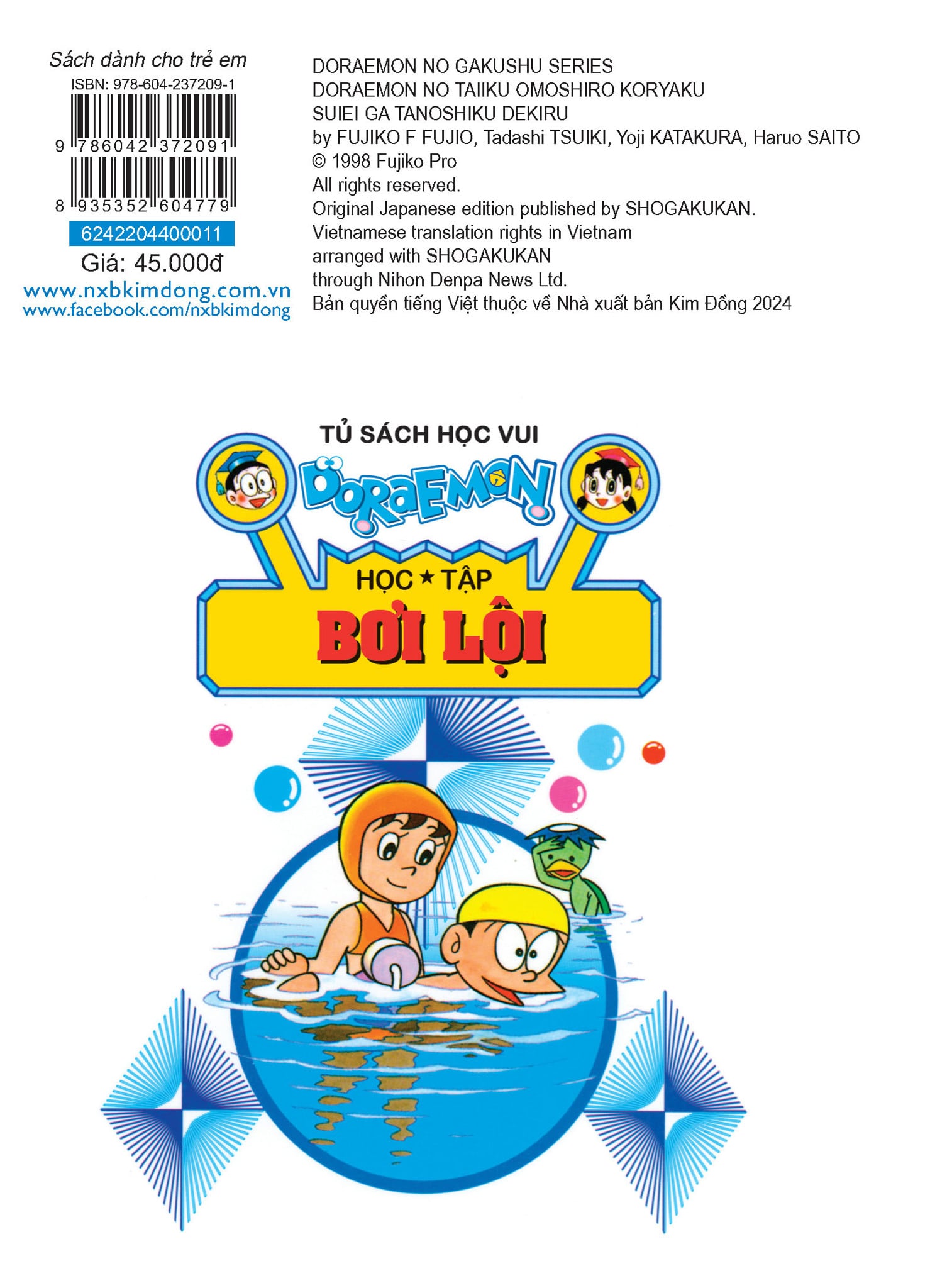 (KSD-893535262862)DORAEMON HỌC TẬP-BƠI LỘI