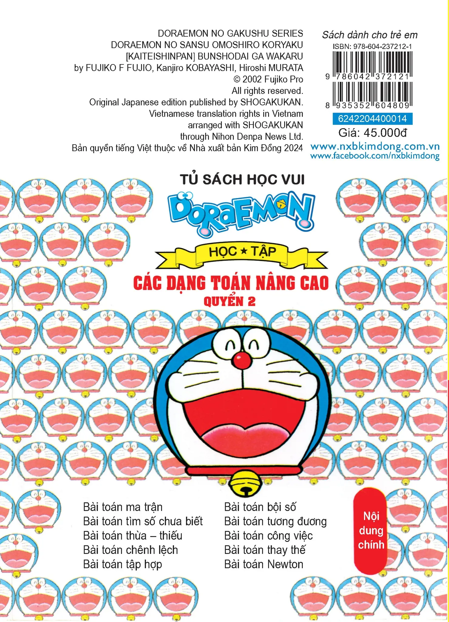 (KSD-893535262865)DORAEMON HỌC TẬP-CÁC DẠNG TOÁN NÂNG CAO T2