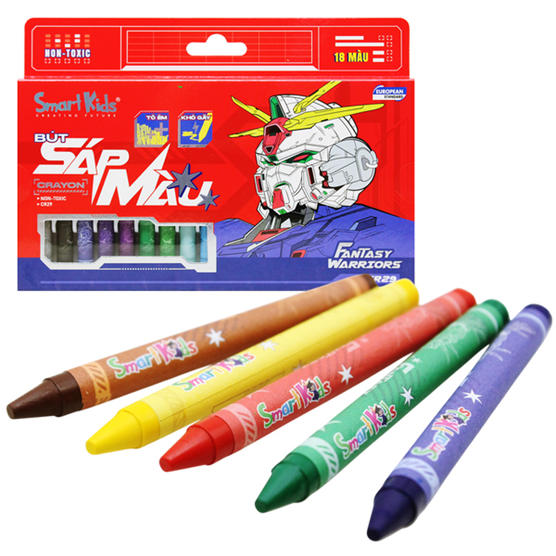 Smartkids - Hộp 12 Sáp Màu Dino In Europe CR22