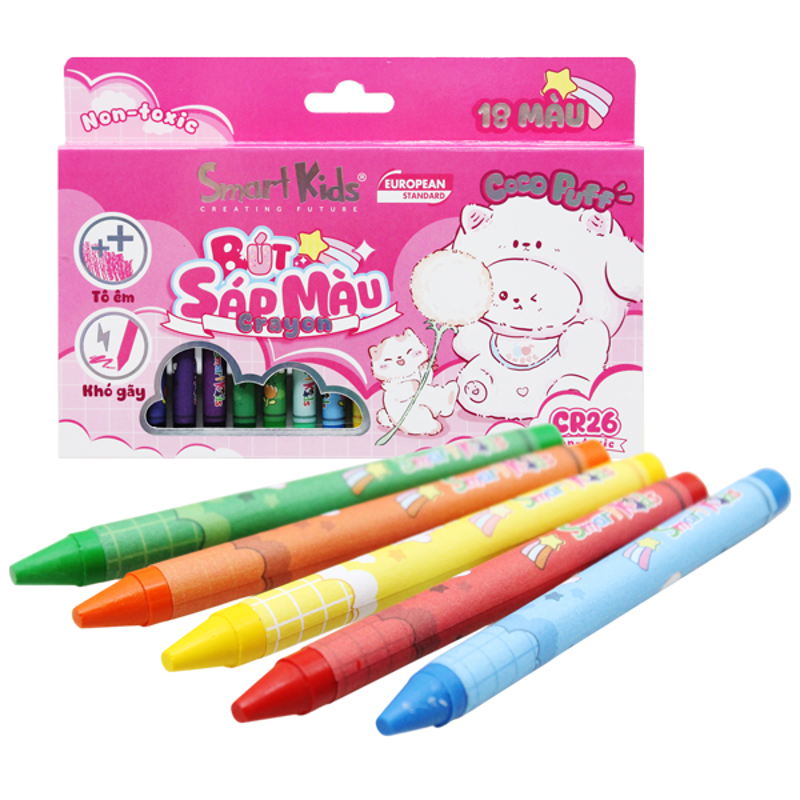 Smartkids - Hộp 12 Sáp Màu Dino In Europe CR22