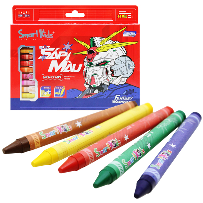 Smartkids - Hộp 24 Sáp Màu Dino In Europe CR24