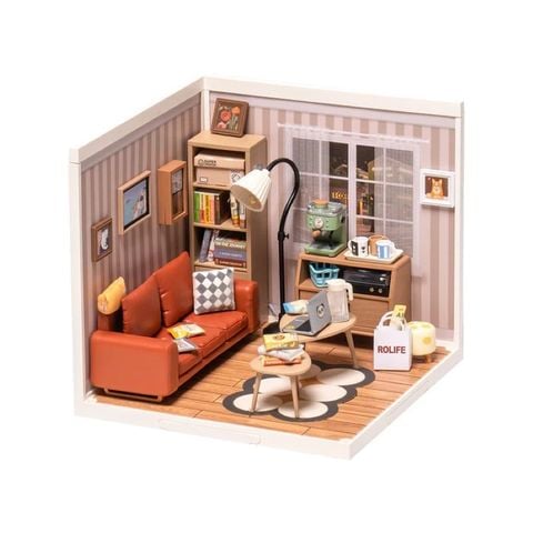 Robotime Đồ Chơi Lắp Ráp Phòng Khách Ấm Cúng DW007