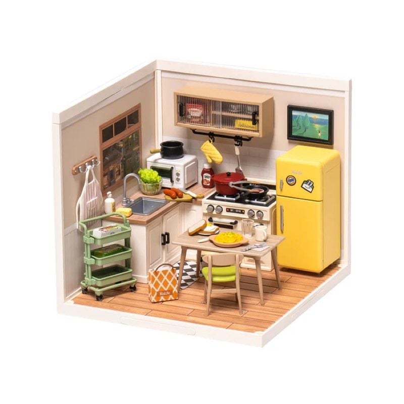 Robotime Đồ Chơi Lắp Ráp Bếp Nhà Hạnh Phúc DW008