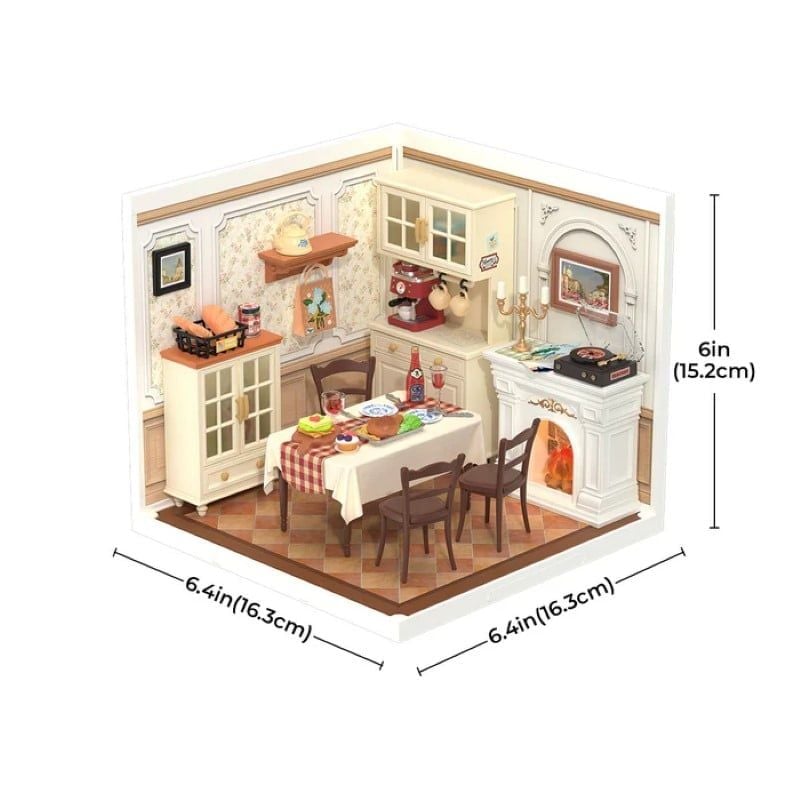 Robotime Đồ Chơi Lắp Ráp Phòng Khách Ấm Áp DW015B