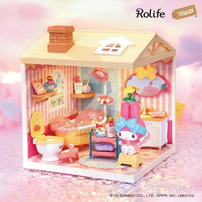 Robotime Đồ Chơi Lắp Ráp Phòng Tắm Bong Bóng My Melody DWL02