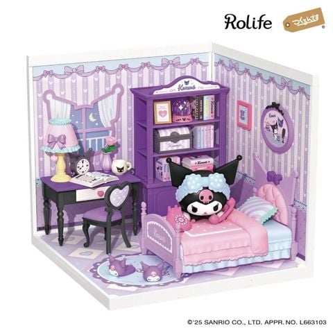 Robotime Đồ Chơi Lắp Ráp Phòng Ngủ Ma Thuật Của Kuromi DWL03