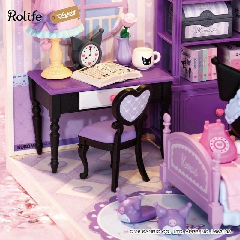 Robotime Đồ Chơi Lắp Ráp Phòng Ngủ Ma Thuật Của Kuromi DWL03