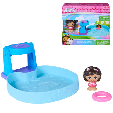 Gabby Dollhouse Bộ Đồ Chơi Mini Gabby - Tiệc Hồ Bơi