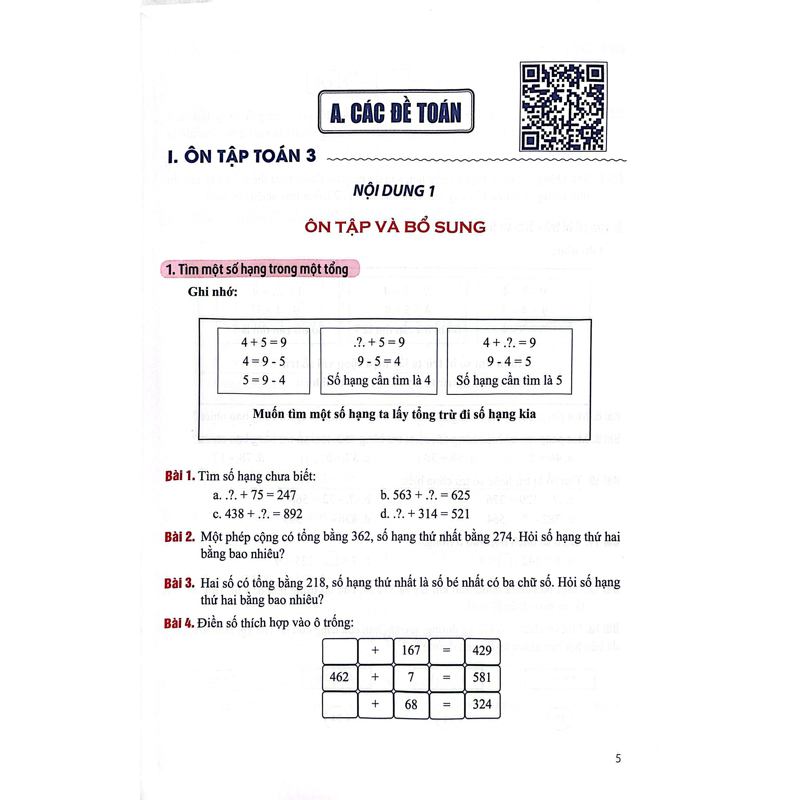 Ôn Tập Hè Toán 3 Và Làm Quen Với Chương Trình Cơ Bản Toán 4 (Chương trình mới)