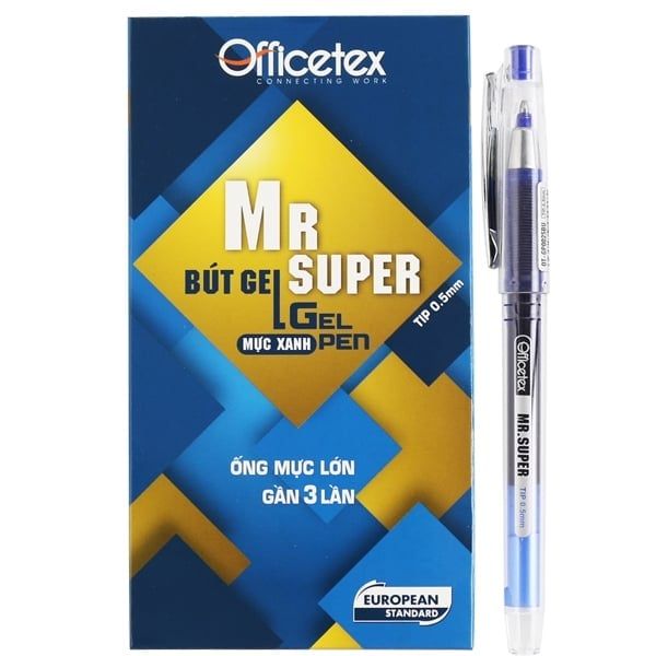 Bút Gel  Mr SUPPER Mực Xanh/G25