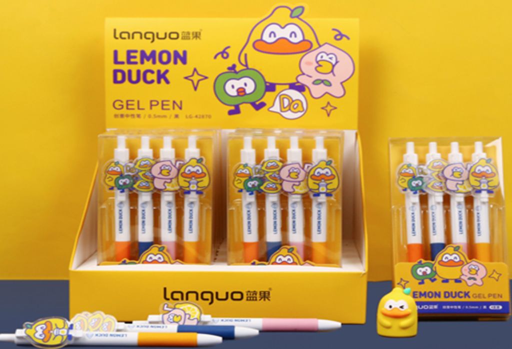 Vỉ 4 Cây Viết Gel Đen 0.5 LG-42870 H/12