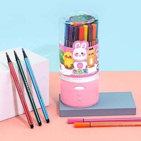 Guangbo - Viết Lông H02009 24 Màu Hộp Tròn