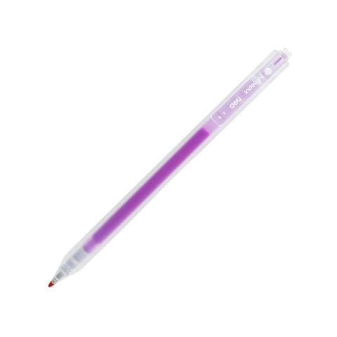 Bút Gel Bấm Deli 0.5mm EG118-PP Màu Tím