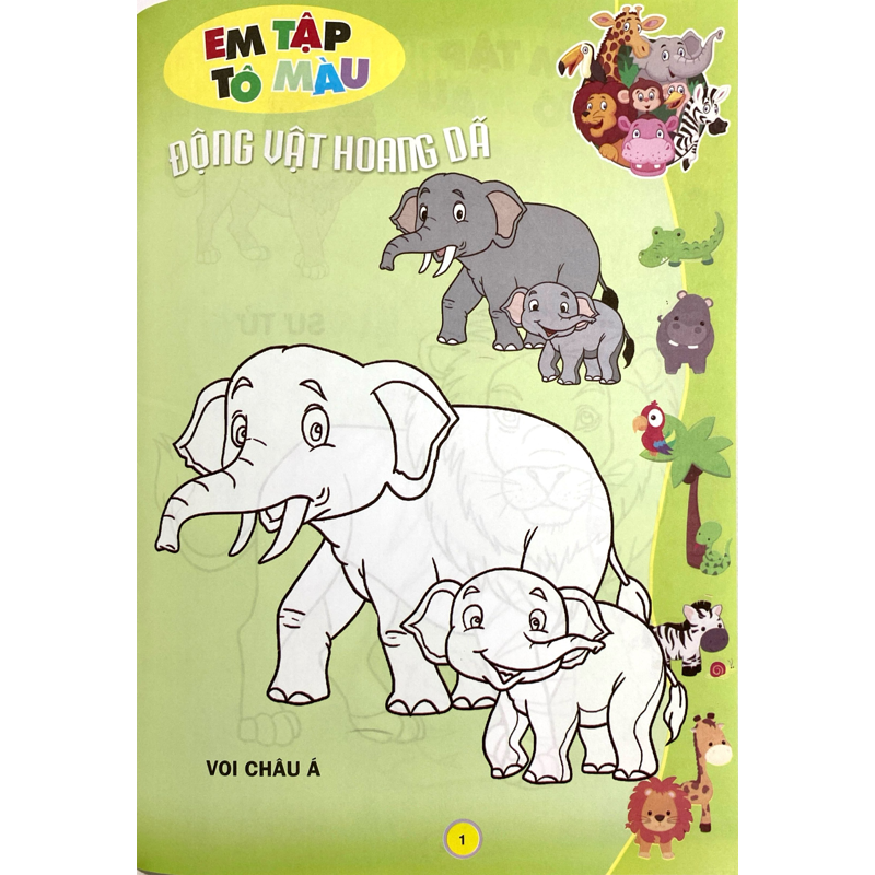Em Tập Tô Màu - Chủ Đề Động Vật Hoang Dã