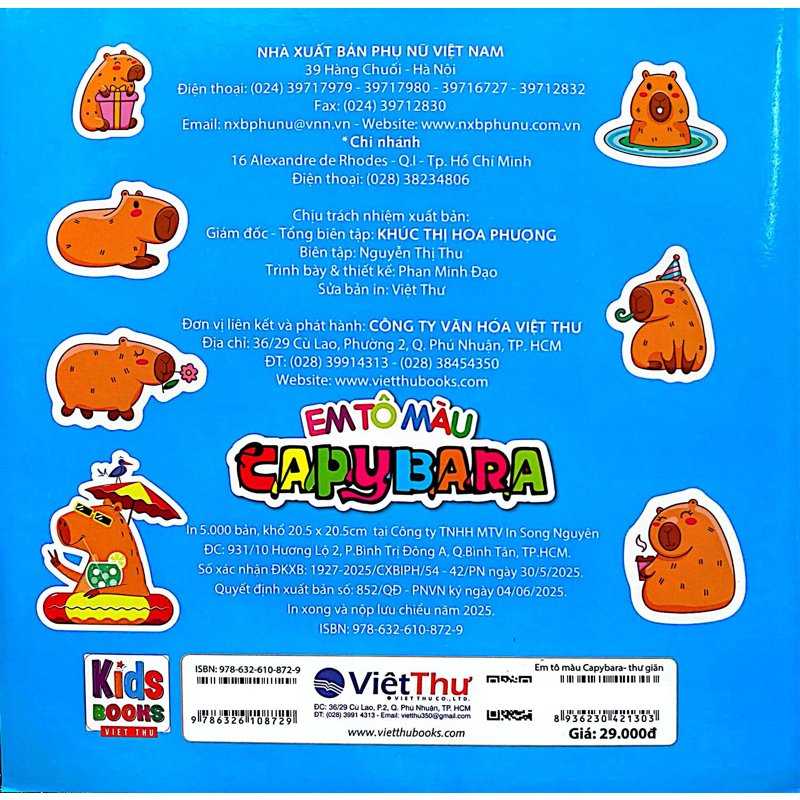 Em Tô Màu Capybara - Thư Giãn