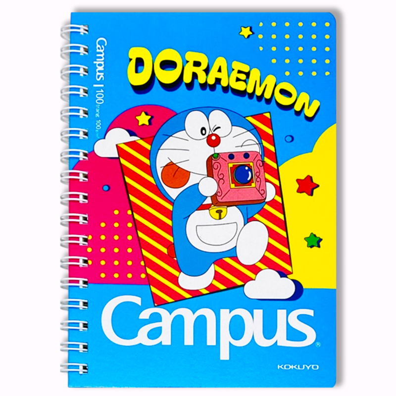 Campus - Sổ Lò Xo Doraemon Không In Dòng Kẻ 100 Trang RN-A6X100DOR-01 (Giao mẫu ngẫu nhiên)