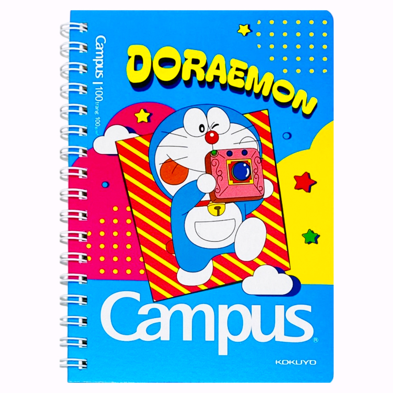 Campus - Sổ Lò Xo Doraemon Không In Dòng Kẻ 100 Trang RN-A6X100DOR-01 (Giao mẫu ngẫu nhiên)