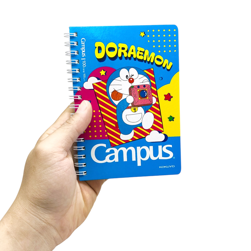 Campus - Sổ Lò Xo Doraemon Không In Dòng Kẻ 100 Trang RN-A6X100DOR-01 (Giao mẫu ngẫu nhiên)