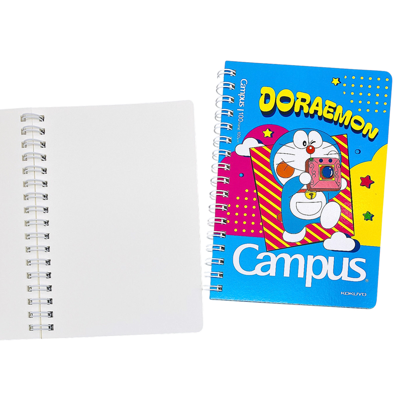 Campus - Sổ Lò Xo Doraemon Không In Dòng Kẻ 100 Trang RN-A6X100DOR-01 (Giao mẫu ngẫu nhiên)
