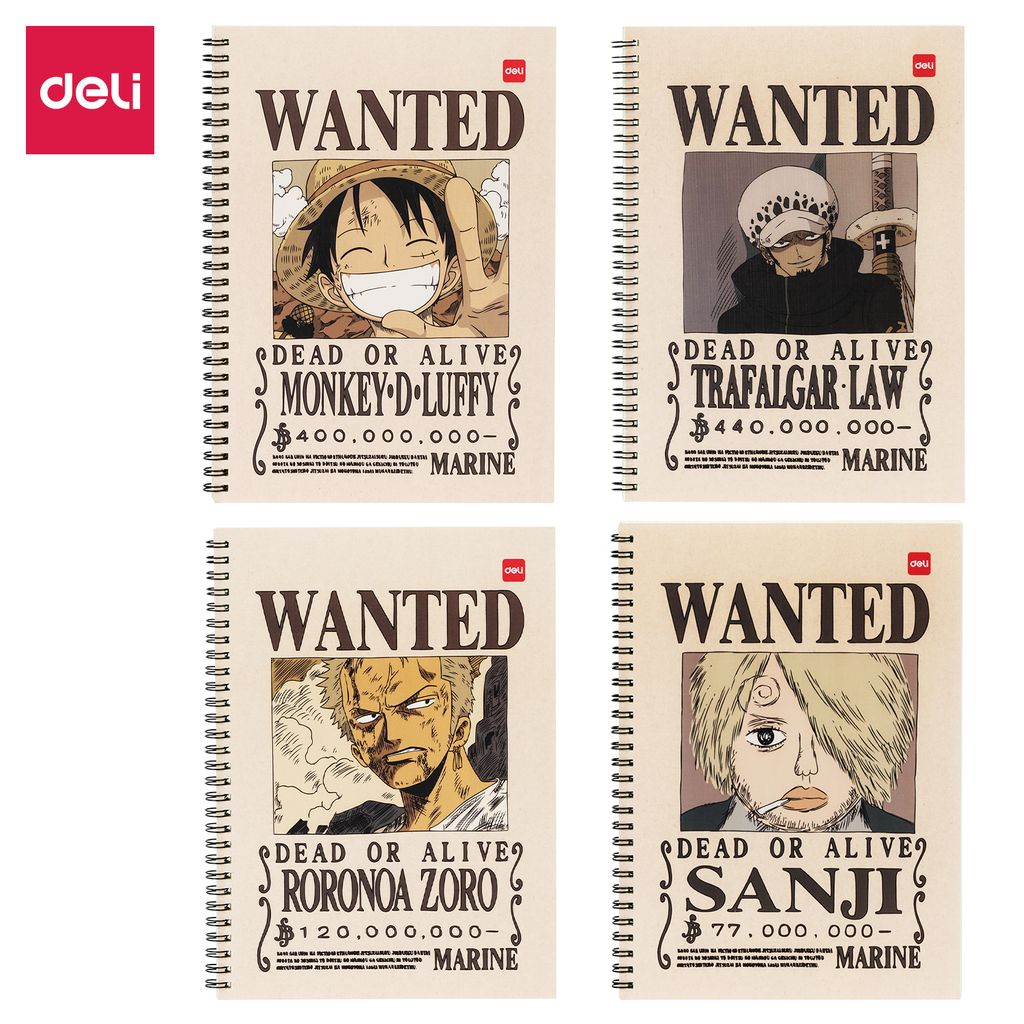 SỔ LÒ XO ONE PIECE B5-60 TRANG EN004 70GSM (0639-DELI)