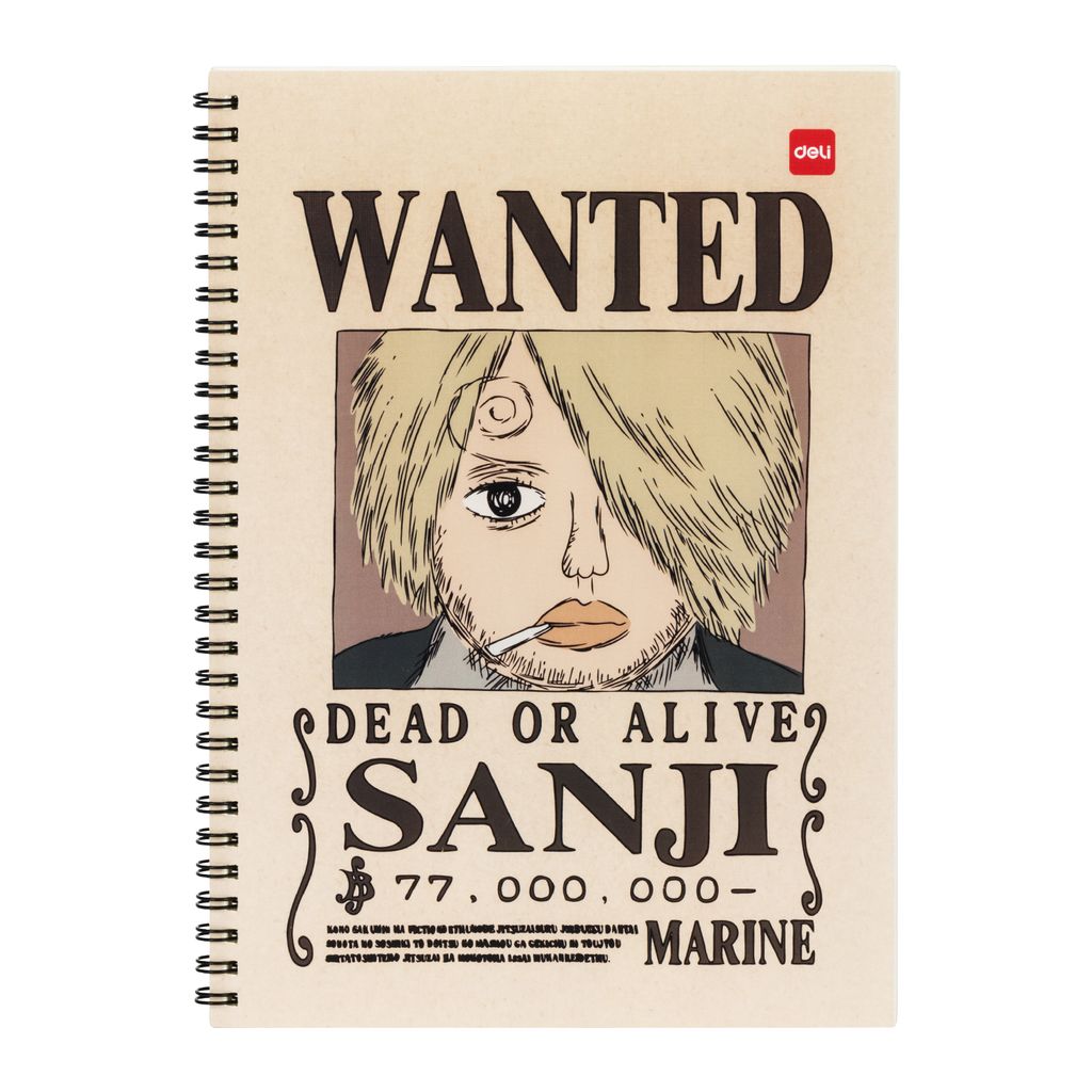 SỔ LÒ XO ONE PIECE B5-60 TRANG EN004 70GSM (0639-DELI)
