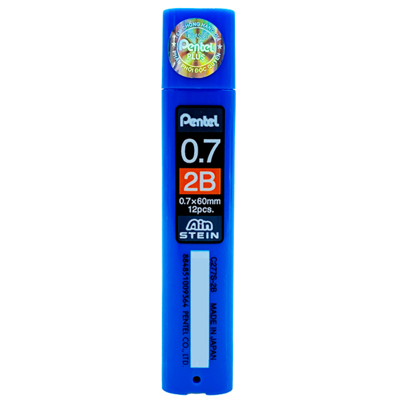 Pentel - Ruột Chì Kim Ainstein 0.7mm 2B (12 Ruột/Típ)