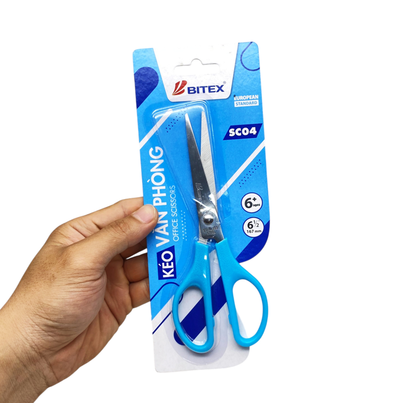 Bitex - Kéo Văn Phòng Xanh Dương 6 1/2'' 167mm SC04 (Giao mẫu ngẫu nhiên)