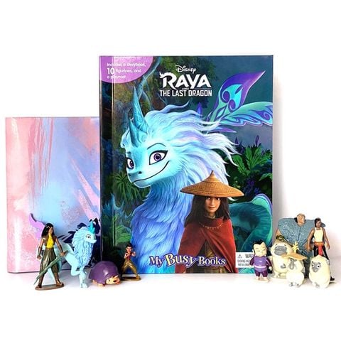 Disney Raya And The Last Dragon My Busy Books - 10 Figurines And A Playmat
