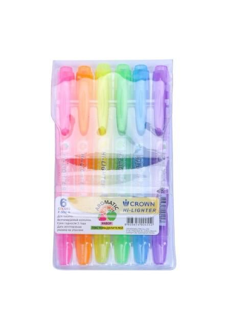 Bút Dạ Quang Crown  F-500 SET (6PCS/SET)