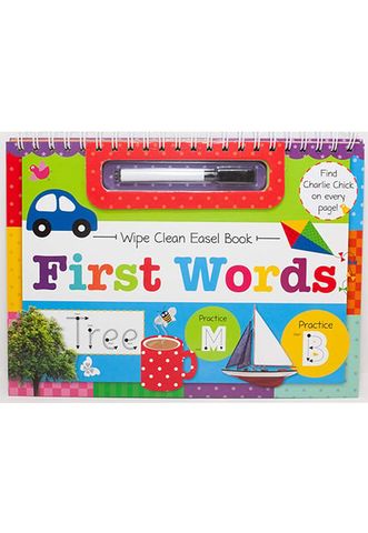 First Words Wipe Clean Easel Book with Pen
