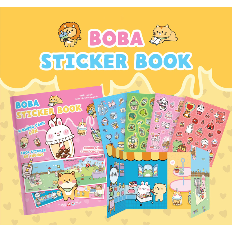 Chúng Mình Cùng Chơi Nhé - Ice Cream Sticker Book - 100+ Sticker Dễ Thương