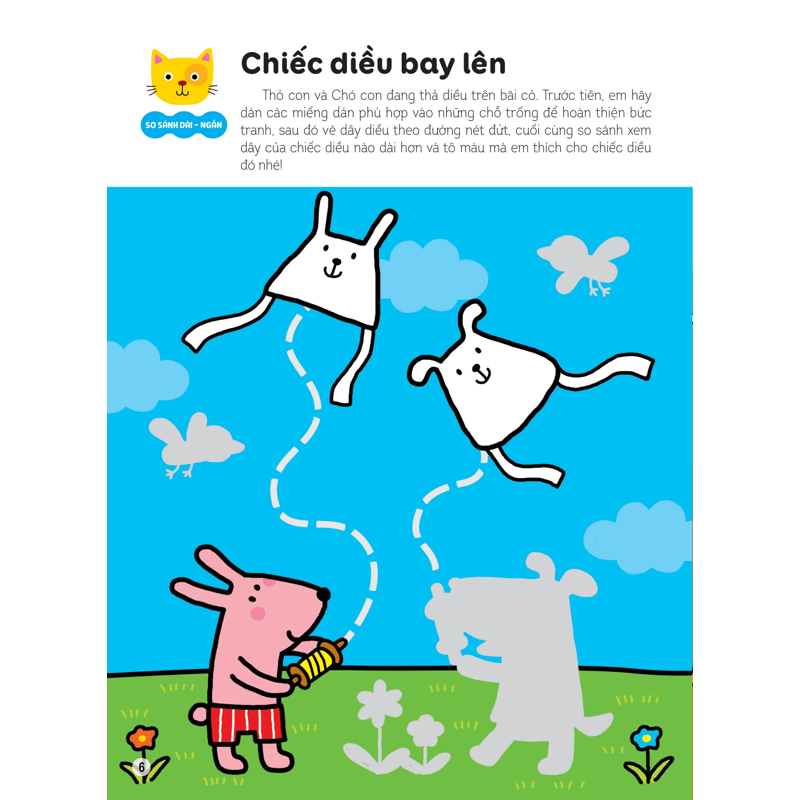 Hình Dán Thông Minh Giúp Bé Làm Quen Với Toán Học-Chiếc Diều Bay Lên