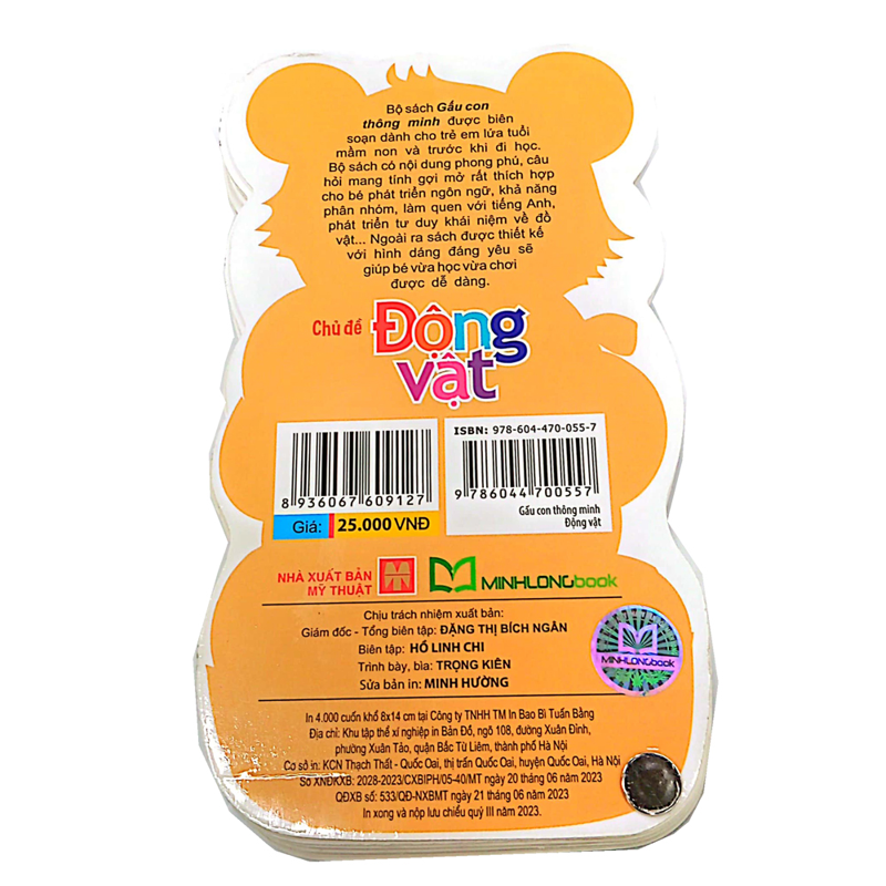 Gấu Con Thông Minh - Dành Cho Trẻ Mầm Non - Chủ Đề Động Vật