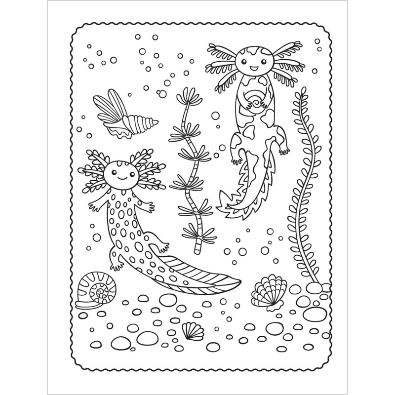 Gem Art Colouring Book - Axolotl_Lake 1025