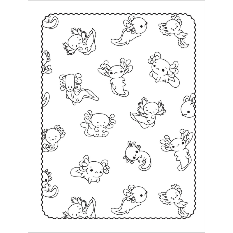 Gem Art Colouring Book - Axolotl_Lake 1025