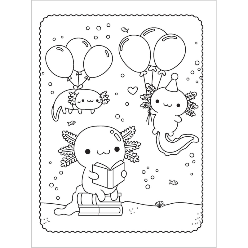 Gem Art Colouring Book - Axolotl_Lake 1025
