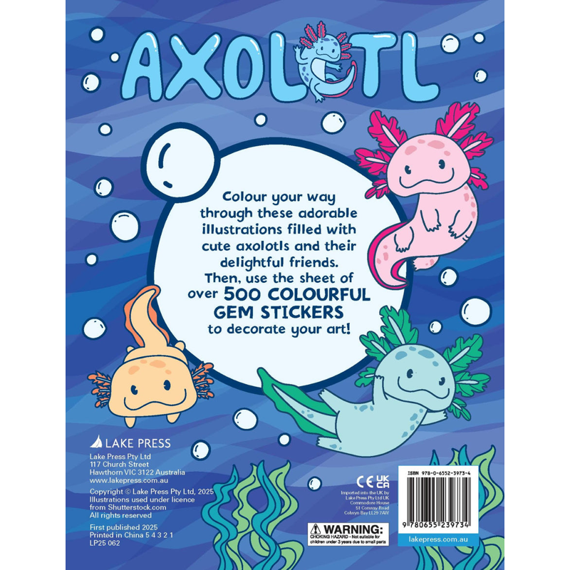 Gem Art Colouring Book - Axolotl_Lake 1025