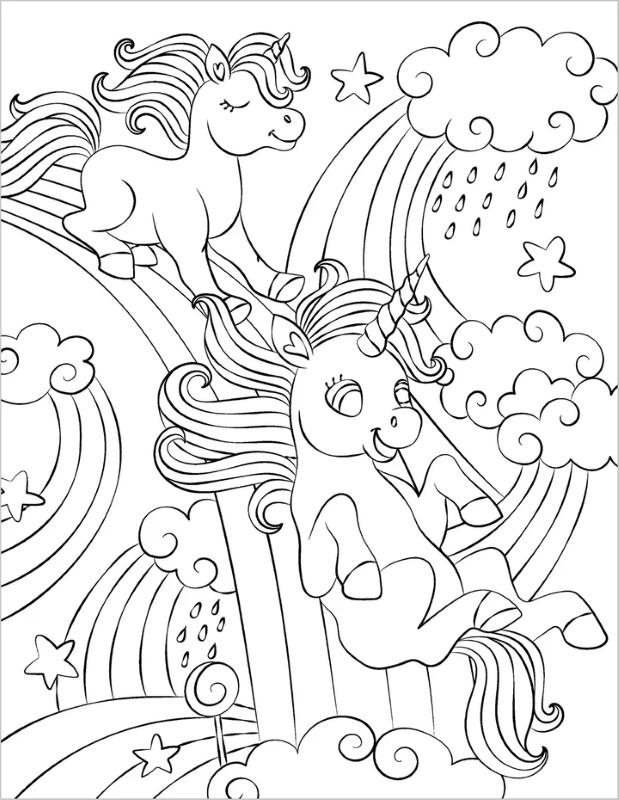 Gem Art Colouring Book - Unicorn