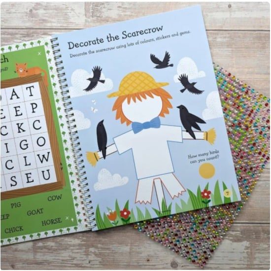Gem Sticker Activity Book - Farm Friends