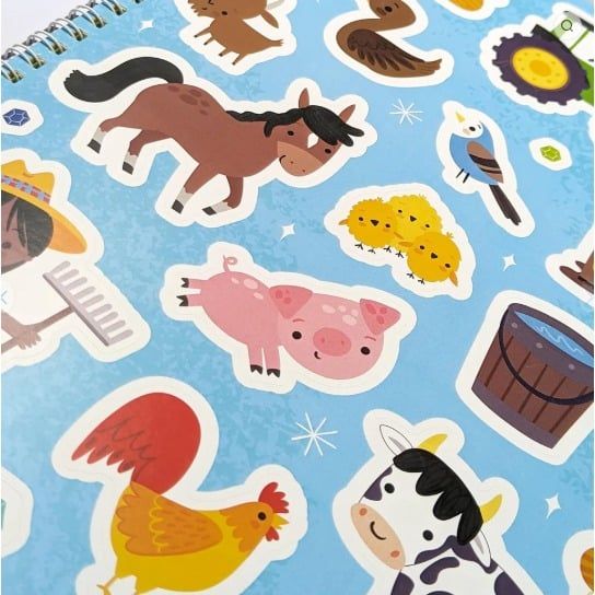 Gem Sticker Activity Book - Farm Friends