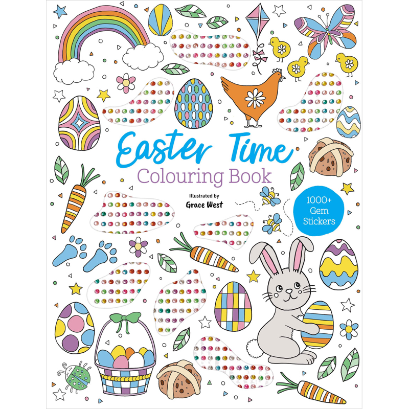 Gem Sticker Colouring Book - Easter