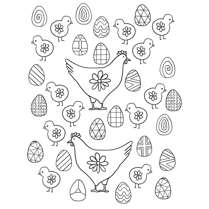 Gem Sticker Colouring Book - Easter