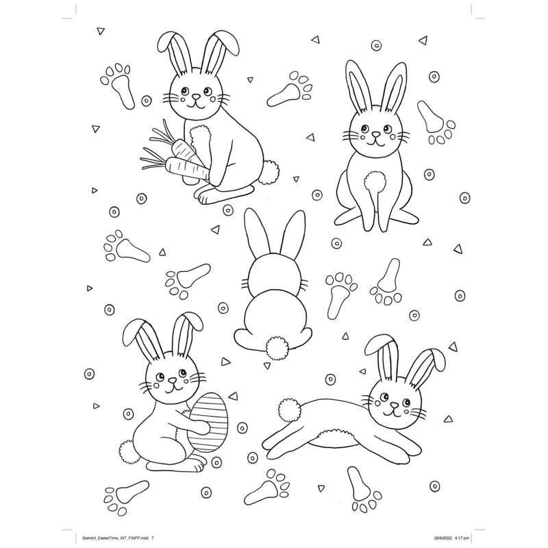 Gem Sticker Colouring Book - Easter