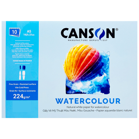 Giấy Canson Fine Face A5 224Gsm (Xấp 10 tờ)