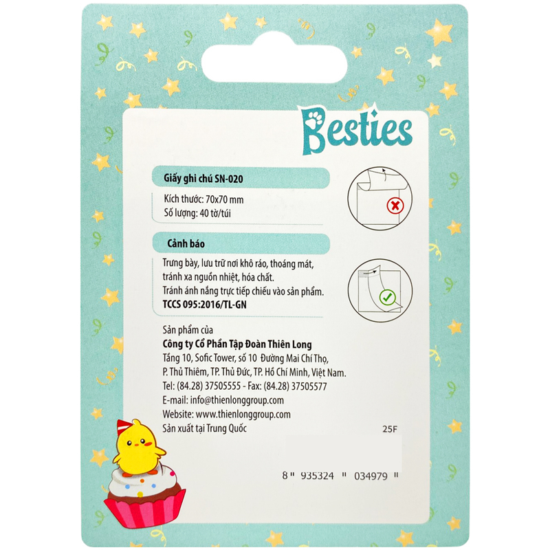 Thiên Long - Giấy Ghi Chú Besties 70x70 SN-020